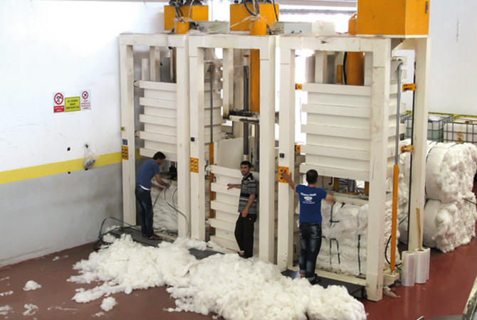 Tekstil Balya Pres Makinası Pamuk Elyaf PREM06