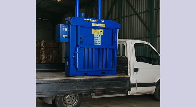 karton, naylon, pet şişe, kâğıt, kumaş atıkları için presleme ve balyalama makinaları