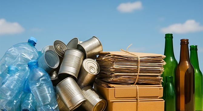 Dikey balya pres makinesiyle plastik atıkların sıkıştırılması